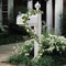 2 Pcs 6 ft Spring & Summer White Geranium Garland – Artificial Floral Vine for Porch, Mantle, Table Centerpiece, Farmhouse, Wedding & Outdoor Decor, UV-Resistant Hanging Flowers